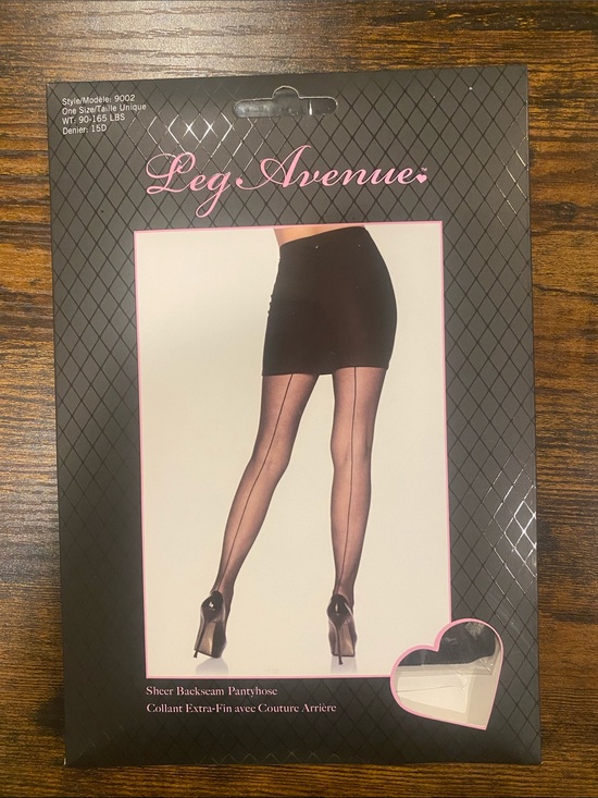 Accessories - Brand new Leg Avenue Sheer Backseam Pantyhose - Black